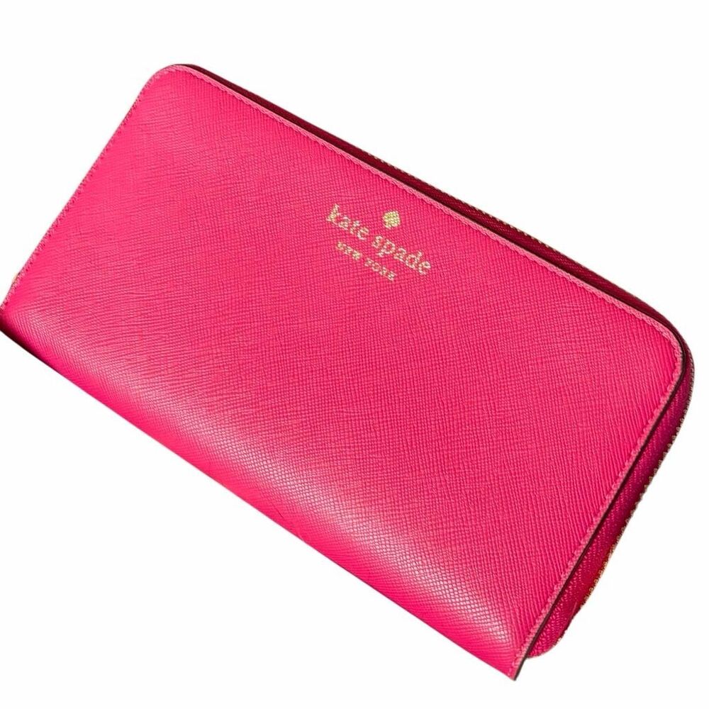 NWT Kate Spade Staci Large Continental Wallet - Deep Hibiscus - Hot Pink - Picture 5 of 9
